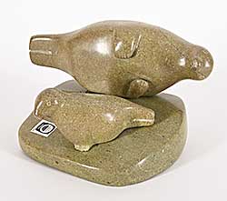 #1260 ~ Tikivik - Untitled - Two Seals on Rock