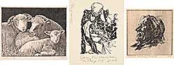 #1310 ~ Berman - Untitled - Lot of Two Prints and One Drawing