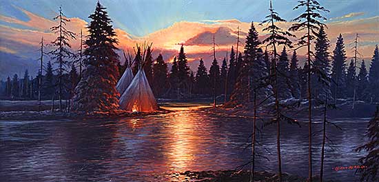 #2018 ~ Berg - Untitled - Sunset Over the River