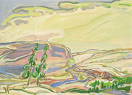 #2104 ~ Duma - Untitled - Landscape in Green