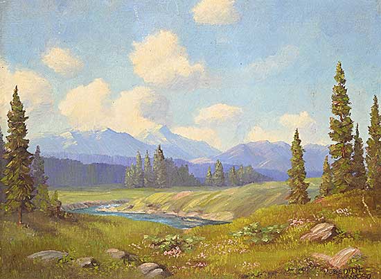 #2117 ~ Evans - Untitled - Mountains and River