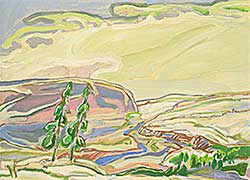 #2104 ~ Duma - Untitled - Landscape in Green