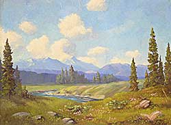 #2117 ~ Evans - Untitled - Mountains and River