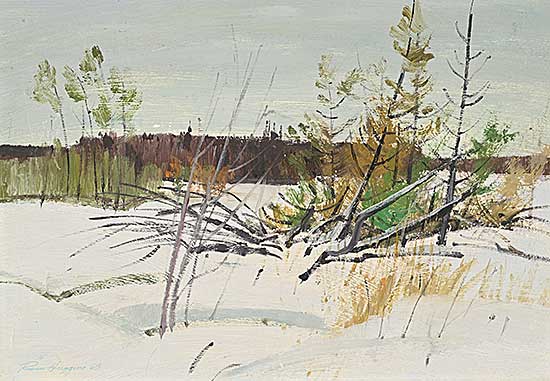 #2175 ~ Huggins - Untitled - Winter Bushes