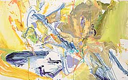 #2188 ~ Ivens - Untitled - Abstract in Blues and Greens