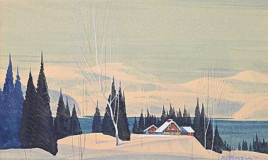 #2281 ~ Norwell - Untitled - Winter Cabin