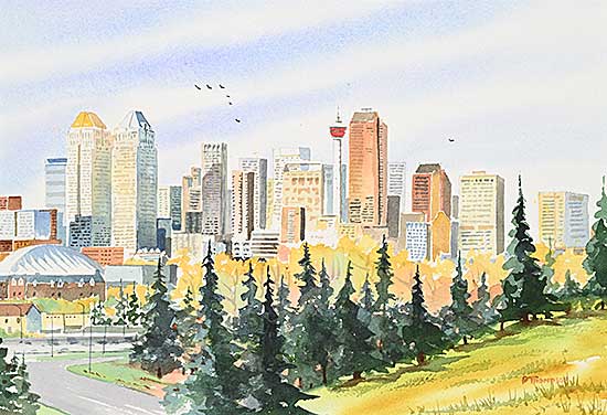 #2369 ~ Thompson - Untitled - Calgary Cityscape