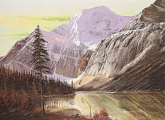 #2406 ~ Wong - Untitled - Mountain View at Dusk