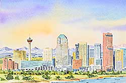 #2370 ~ Thompson - Untitled - Calgary Skyline
