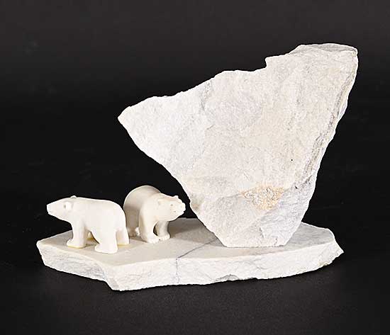 #1207 ~ Akoilak - Untitled - Polar Bears and Iceberg