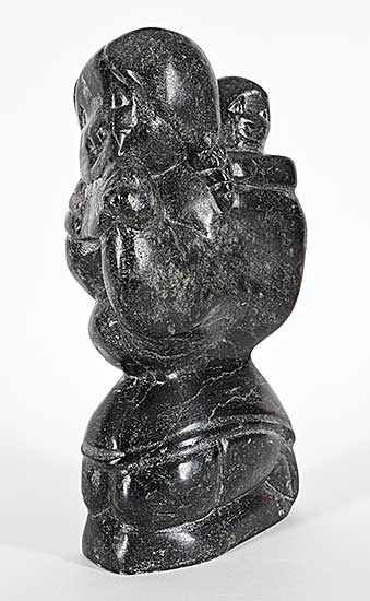 #1268 ~ Inukpuk - Untitled - Mother with Baby Chewing Mukluk