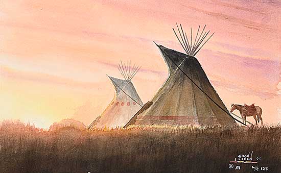 #1271 ~ Iron Cloud - Untitled - Sunset on the Prairies