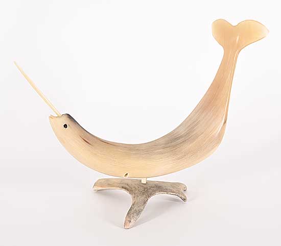 #1304 ~ Kuptana - Untitled - Swimming Narwhal