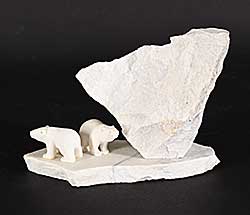 #1207 ~ Akoilak - Untitled - Polar Bears and Iceberg
