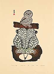 #1226 ~ Ashoona - Owls and Egg  #50/50