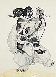 #1233 ~ Atchealak - Untitled - Bear Fight