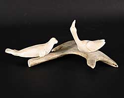 #1305 ~ Lelina - Untitled - Bird and Seal on Antler