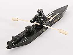 #1317 ~ Mark - Untitled - Kayak and Fisherman