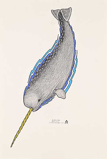 #1361 ~ Pee - Untitled - Diving Narwhal
