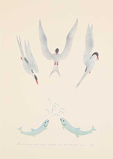 #1445 ~ Sivuak/Amamatuak - Three Birds, Two Fish  #5/50