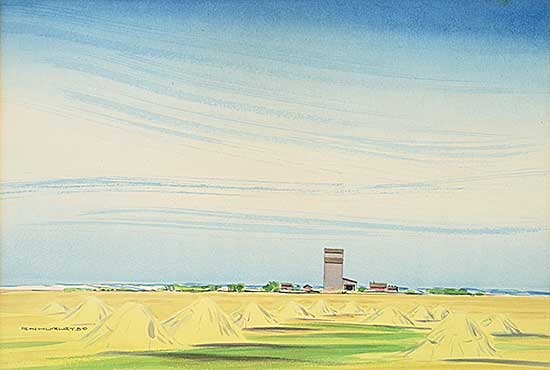 #1546 ~ Hurley - Untitled - Stooks Under the Skyline