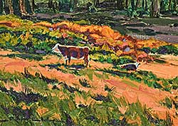 #1605 ~ Wood - Cattle - Morning Light