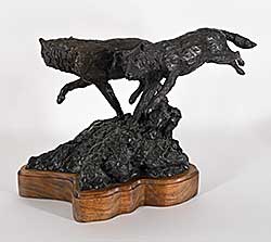 #267 ~ Halko - Untitled - Running Wolves  #8/12