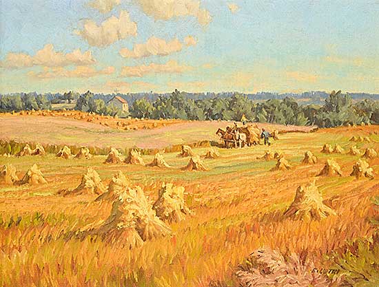 #372 ~ Luthi - Oat Stooks in Charlie Garbutts I