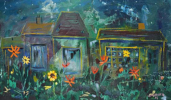 #422 ~ Mitchell - Untitled - Houses and Flowers