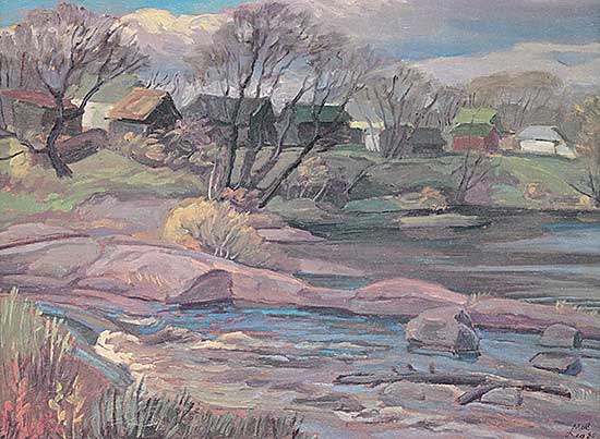 #423 ~ Mol - Untitled - River Along the Village