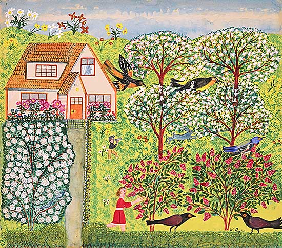 #437 ~ Panko - Birds in a Garden