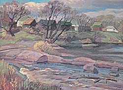 #423 ~ Mol - Untitled - River Along the Village