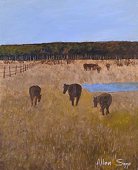 #508 ~ Sapp - Untitled - Horses Grazing