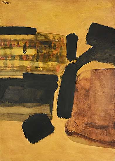 #533 ~ Spickett - Untitled - Abstract in Yellows