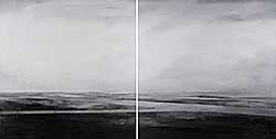 #566 ~ Witvliet - Untitled - Grey Plains [Diptych]
