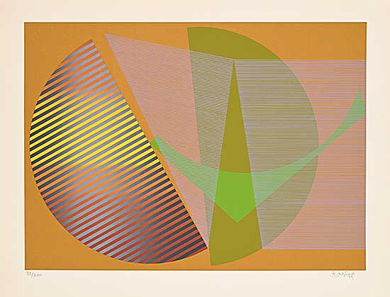 #2003 ~ Aguero - Untitled - Yellow and Grey Sphere  #33/200