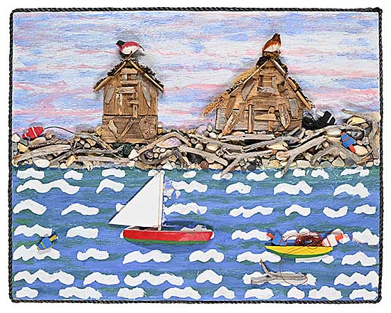 #2028 ~ Bowers - Untitled - Fishing Shacks