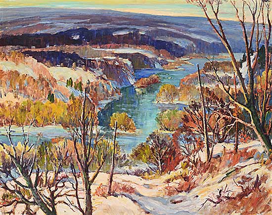 #2059 ~ Dalton - Untitled - River Valley in the Winter