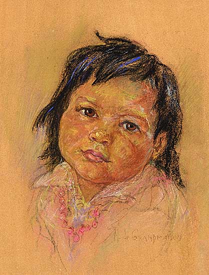 #2065 ~ de Grandmaison - Untitled - Child with Pink Necklace