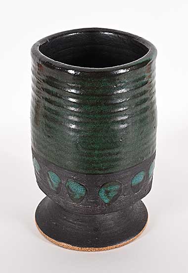 #2070 ~ Dexter - Blue and Black Vase