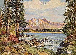 #2033 ~ Britton - Untitled - Four Peaks in the Mountains