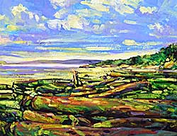 #2051 ~ Chuang - Logs on Beach