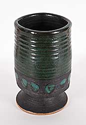 #2070 ~ Dexter - Blue and Black Vase