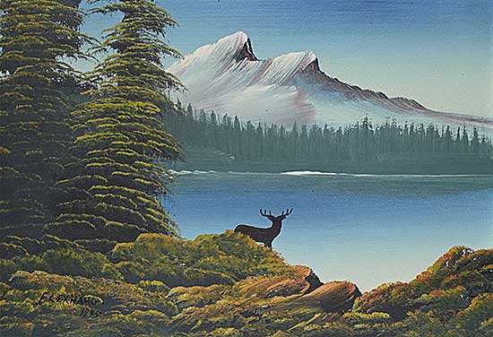 #2087 ~ Flexhaug - Untitled - Stag on the Rocks