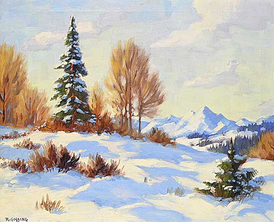 #2104 ~ Gissing - Untitled - Snowy Mountain View