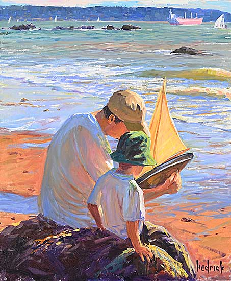 #2124 ~ Hedrick - Untitled - A Boat, A Boy