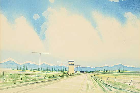 #2141 ~ Hurley - Untitled - Open Range With Distant Peaks