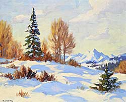 #2104 ~ Gissing - Untitled - Snowy Mountain View