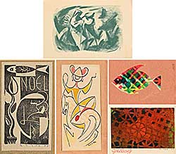 #2107 ~ Glyde - Lot of Five Christmas and Greeting Cards