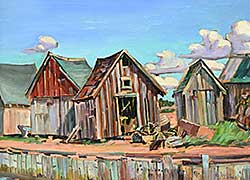 #2109 ~ Gordon - Fishing Shacks at Graham's Pond [Gaspereaux P.E.I.]